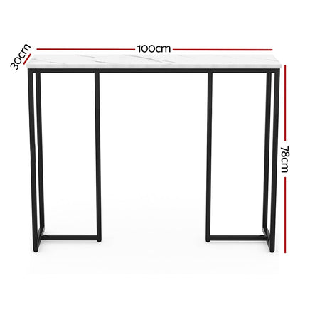 Artiss Console Table Marble Effect Frenisha Home & Garden Kings Warehouse 