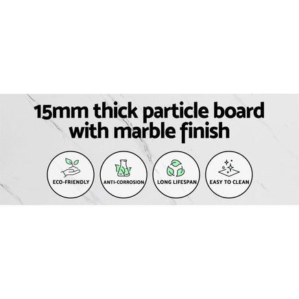 Artiss Console Table Marble Effect Frenisha Home & Garden Kings Warehouse 