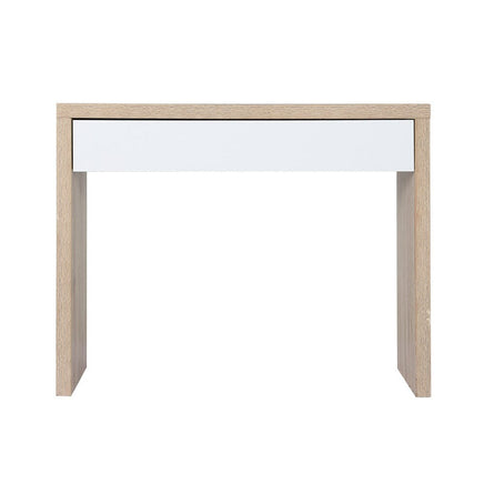 Artiss Console Table Storage Drawer Jory White Pine Audio & Video Kings Warehouse 