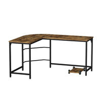 Artiss Corner Computer Desk L-Shaped Student Home Office Study Table Brown Kings Warehouse 