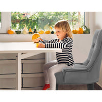 Artiss Dining Chairs Set of 2 Velvet French Provincial Grey Furniture Kings Warehouse 