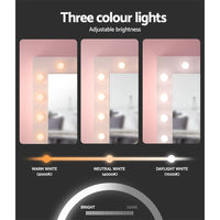 Artiss Dressing Table Set Stool 12 Led Bulbs White Furniture Kings Warehouse 