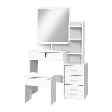 Artiss Dressing Table Stool Set 4 Drawers White Furniture Kings Warehouse 