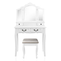 Artiss Dressing Table with Mirror - White Redecorate for Winter Kings Warehouse 