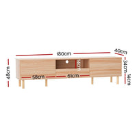 Artiss Entertainment Unit Stand TV Cabinet Storage Drawers Display Shelf 180CM Furniture Kings Warehouse 