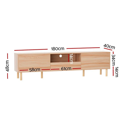 Artiss Entertainment Unit Stand TV Cabinet Storage Drawers Display Shelf 180CM Furniture Kings Warehouse 