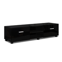 Artiss Entertainment Unit TV Cabinet 140cm Black Jim Furniture Kings Warehouse 