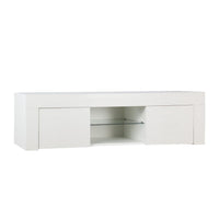 Artiss Entertainment Unit TV Cabinet LED 130cm White Angus Furniture Kings Warehouse 