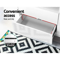 Artiss Entertainment Unit TV Cabinet LED 160cm White Anna Furniture Kings Warehouse 