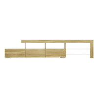 Artiss Entertainment Unit TV Cabinet LED 215cm Pine Caya Furniture Kings Warehouse 