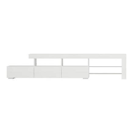 Artiss Entertainment Unit TV Cabinet LED 215cm White Caya Furniture Kings Warehouse 