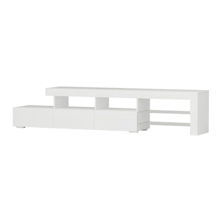 Artiss Entertainment Unit TV Cabinet LED 215cm White Caya Furniture Kings Warehouse 