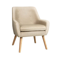 Artiss Fabric Dining Armchair - Beige End of Year Clearance Sale Kings Warehouse 