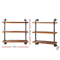 Artiss Floating DIY Pipe Shelf 3 Tiers - IRMA Home & Garden Kings Warehouse 