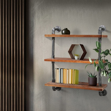 Artiss Floating DIY Pipe Shelf 3 Tiers - IRMA Home & Garden Kings Warehouse 