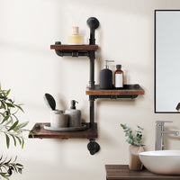 Artiss Floating DIY Pipe Shelf 3 Tiers - IVAN Home & Garden Kings Warehouse 