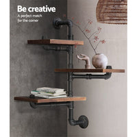 Artiss Floating DIY Pipe Shelf 3 Tiers - IVAN Home & Garden Kings Warehouse 