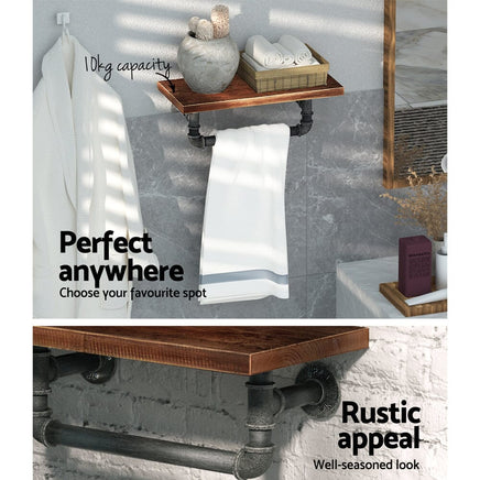 Artiss Floating DIY Pipe Shelf - IVES Home & Garden Kings Warehouse 