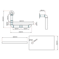 Artiss Floating DIY Pipe Shelf Set of 2 - IVOR Home & Garden Kings Warehouse 