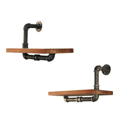 Artiss Floating DIY Pipe Shelf Set of 2 - IVOR Home & Garden Kings Warehouse 