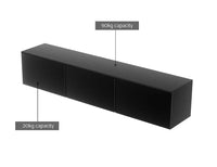 Artiss Floating Entertainment Unit TV Cabinet High Glossy Black 3 Cabinets 200CM Furniture Kings Warehouse 