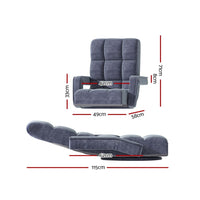 Artiss Floor Chair Lounge Sofa Swivel Charcoal Furniture Kings Warehouse 