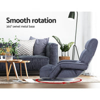 Artiss Floor Chair Lounge Sofa Swivel Charcoal Furniture Kings Warehouse 