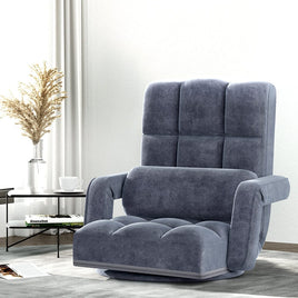 Artiss Floor Chair Lounge Sofa Swivel Charcoal Furniture Kings Warehouse
