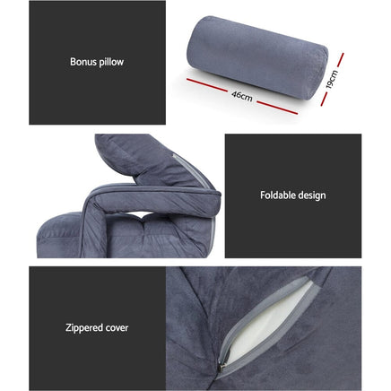 Artiss Floor Chair Lounge Sofa Swivel Charcoal Furniture Kings Warehouse 