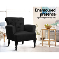 Artiss French Lorraine Chair Retro Wing - Black Redecorate for Winter Kings Warehouse 