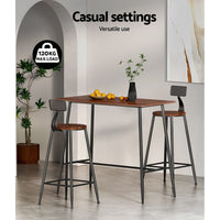 Artiss Halle Bar Table 120CM Rectangular Furniture Kings Warehouse 