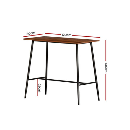 Artiss Halle Bar Table 120CM Rectangular Furniture Kings Warehouse 