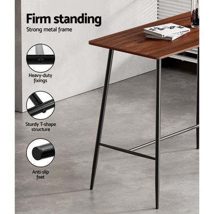Artiss Halle Bar Table 120CM Rectangular Furniture Kings Warehouse 