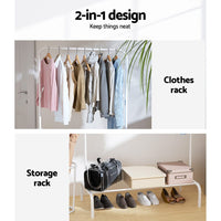 Artiss Jena Clothes Rack Garment Rail Coat Hat Hanger Storage Display Stand bedroom furniture Kings Warehouse 