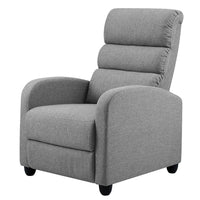 Artiss Luxury Recliner Chair Chairs Lounge Armchair Sofa Fabric Cover Grey 2023 Home Refresh Kings Warehouse 