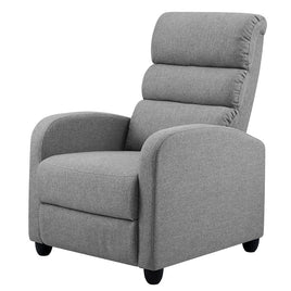 Artiss Luxury Recliner Chair Chairs Lounge Armchair Sofa Fabric Cover Grey 2023 Home Refresh Kings Warehouse