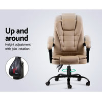 Artiss Massage Office Chair Executive Computer Gaming Chairs Brown PU Leather Espresso Furniture Kings Warehouse 