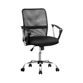 Artiss Mesh Office Chair Mid Back Black Furniture Kings Warehouse 