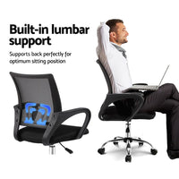Artiss Mesh Office Chair Mid Back Black Furniture Kings Warehouse 