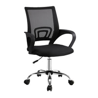 Artiss Mesh Office Chair Mid Back Black Furniture Kings Warehouse 