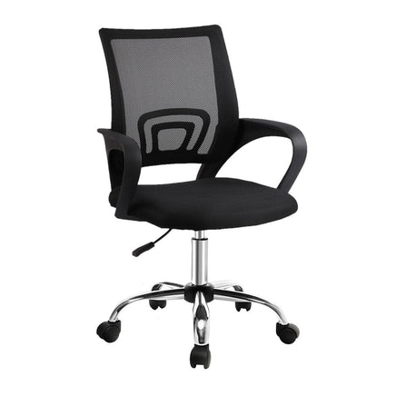 Artiss Mesh Office Chair Mid Back Black Furniture Kings Warehouse 