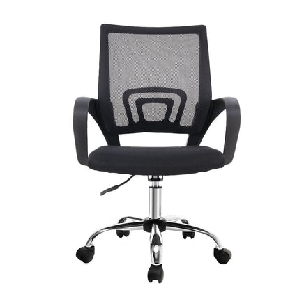 Artiss Mesh Office Chair Mid Back Black Furniture Kings Warehouse 