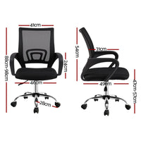 Artiss Mesh Office Chair Mid Back Black Furniture Kings Warehouse 