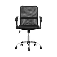 Artiss Mesh Office Chair Mid Back Black Furniture Kings Warehouse 