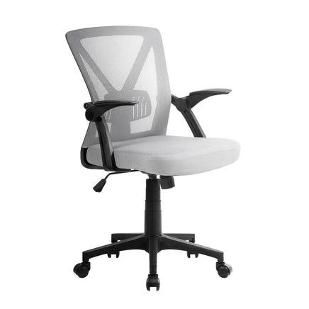 Artiss Mesh Office Chair Mid Back Grey Furniture Kings Warehouse 