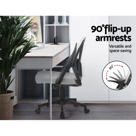 Artiss Mesh Office Chair Mid Back Grey Furniture Kings Warehouse 