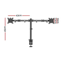 Artiss Monitor Arm Dual Desk Mount Screen Bracket Holder Electronics Kings Warehouse 