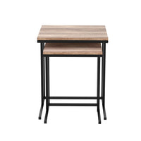Artiss Nesting Coffee Table Sef of 2 Walnut Brok Appliances Kings Warehouse 