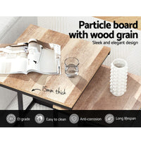 Artiss Nesting Coffee Table Sef of 2 Walnut Brok Appliances Kings Warehouse 