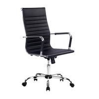 Artiss Office Chair Conference Chairs PU Leather High Back Black Furniture Kings Warehouse 